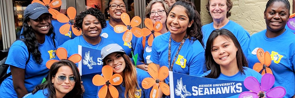 Group of happy KU students.