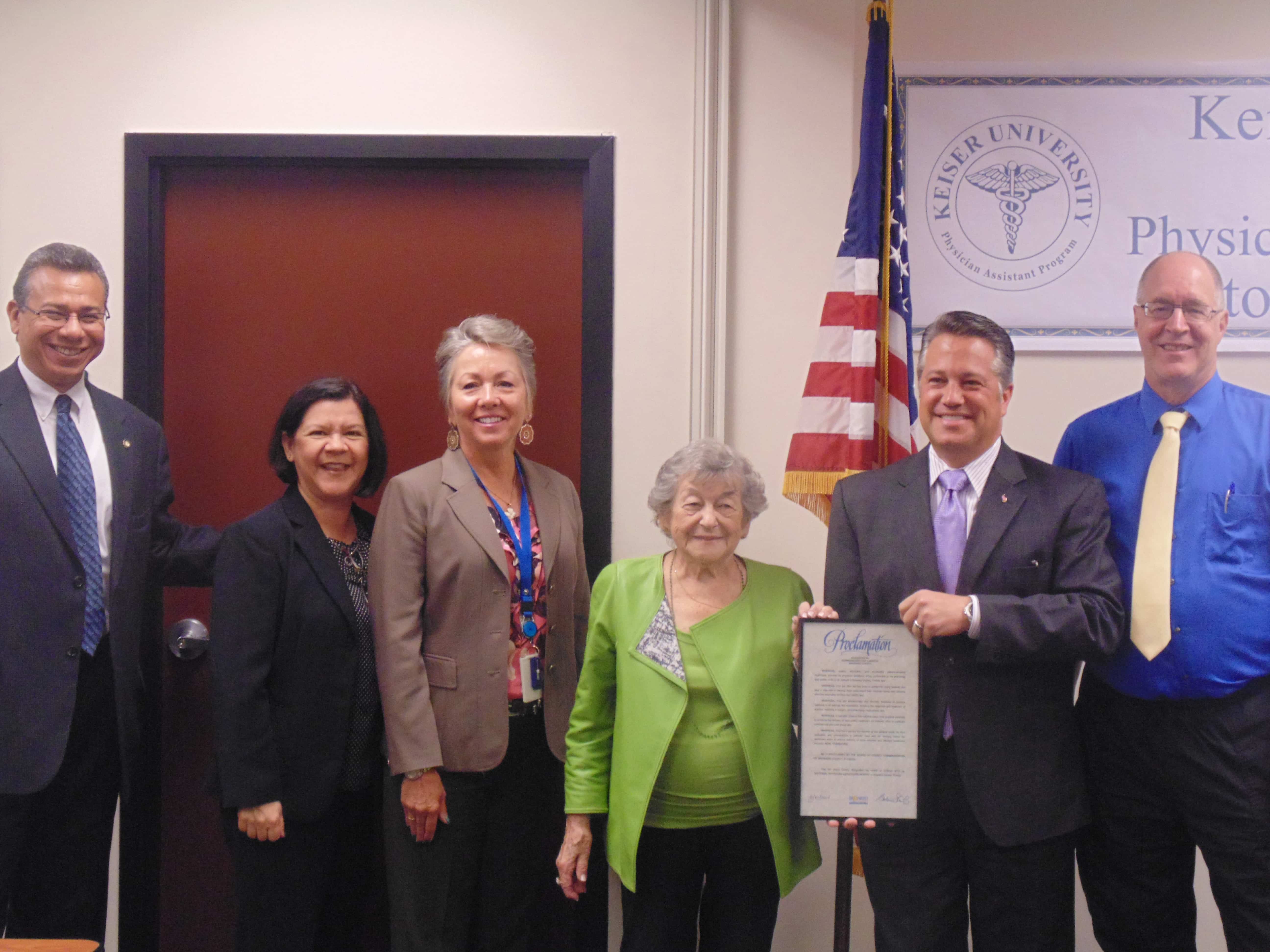 Physician Assistant Program at Ft. Lauderdale Receives a Proclamation From Broward County Commissioner