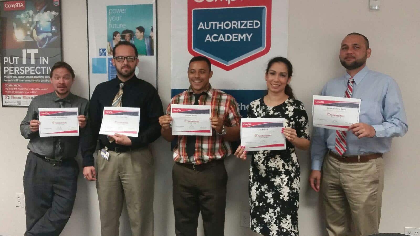 Information Technology Students at the Tampa Campus Earn Certifications