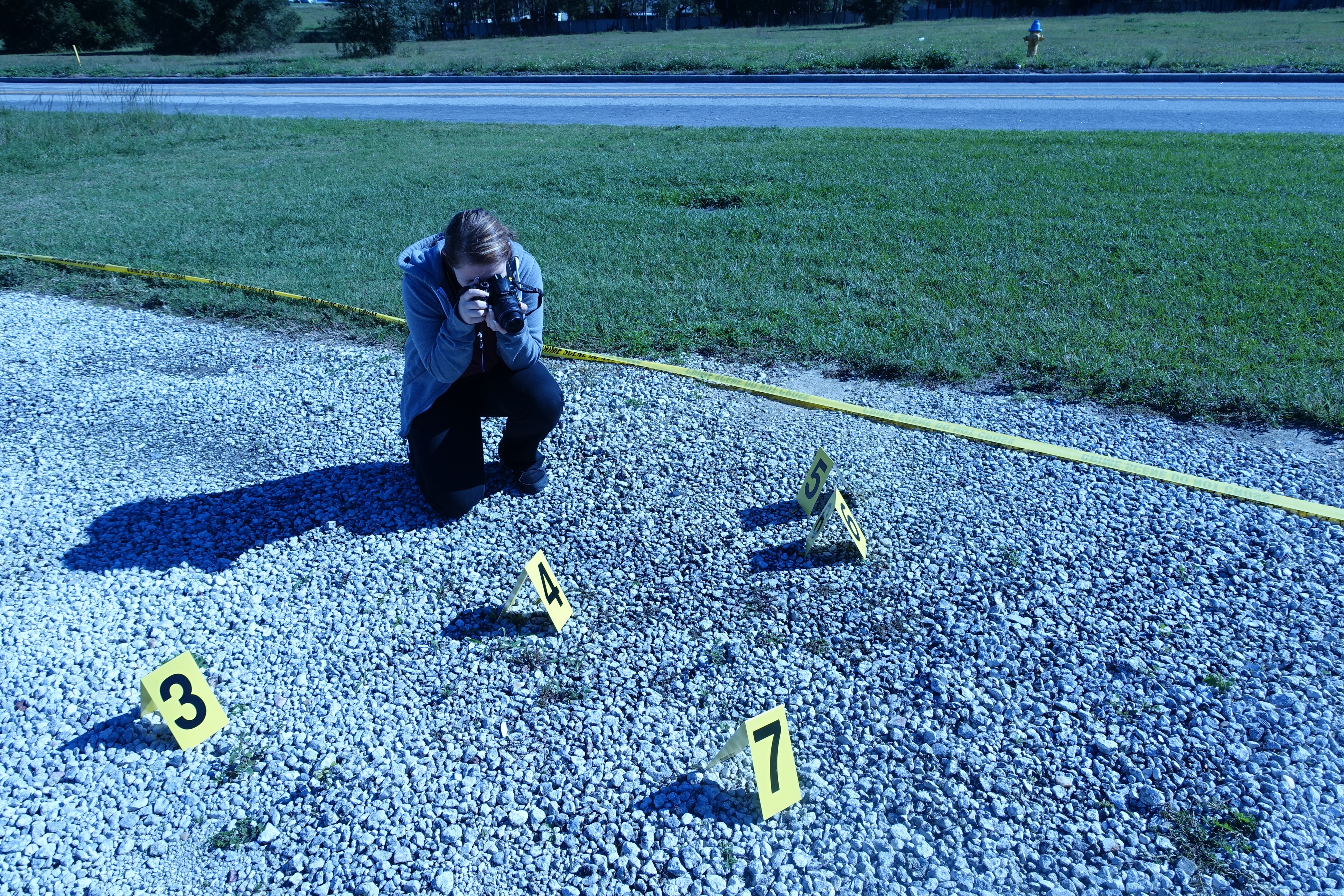 Forensic Investigation Students in Lakeland Work a “Crime Scene”