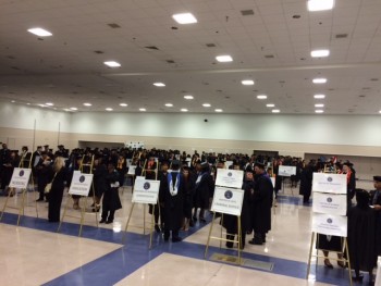 Grads lined up in Exhibit Hall (2)