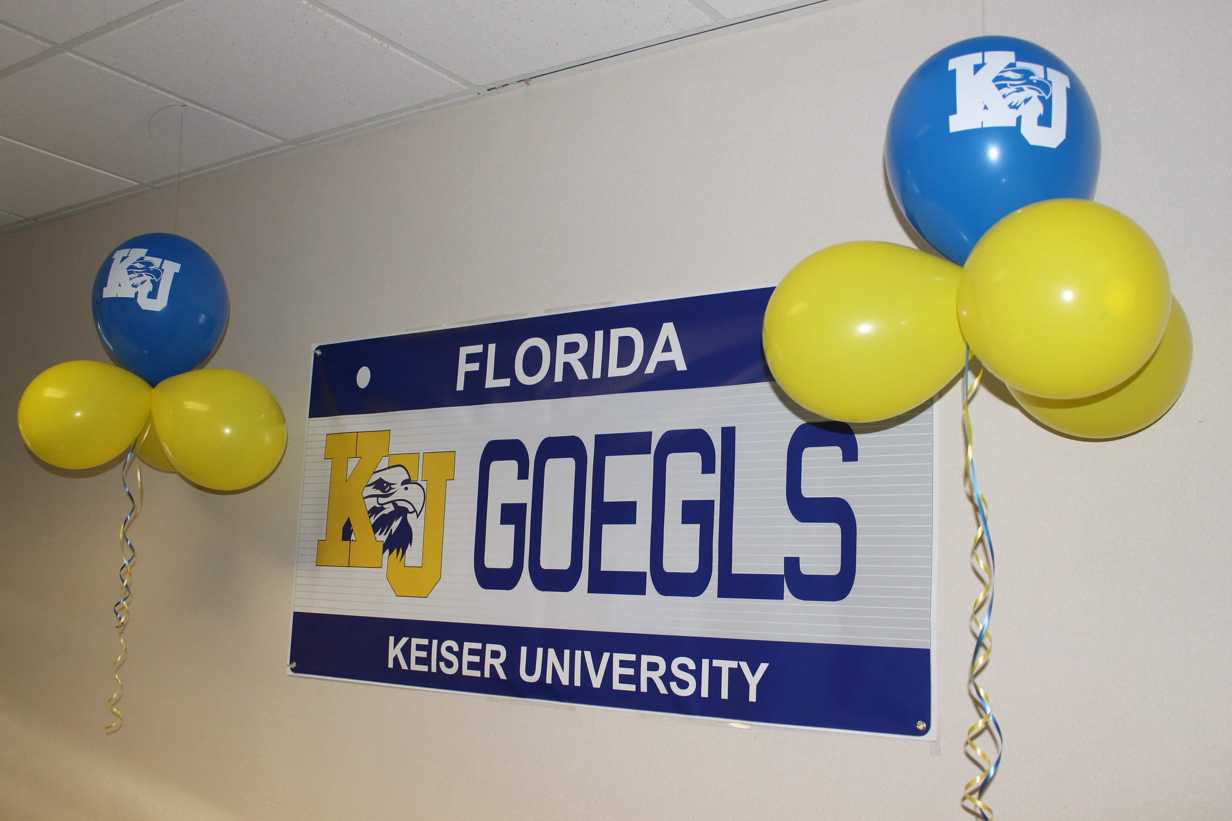 KU License Plates Have Arrived Keiser University
