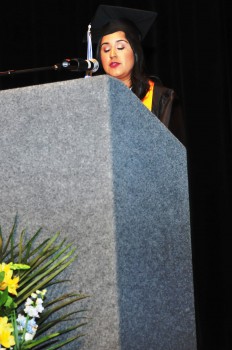 Iliana Ardila, valedictorian speaking
