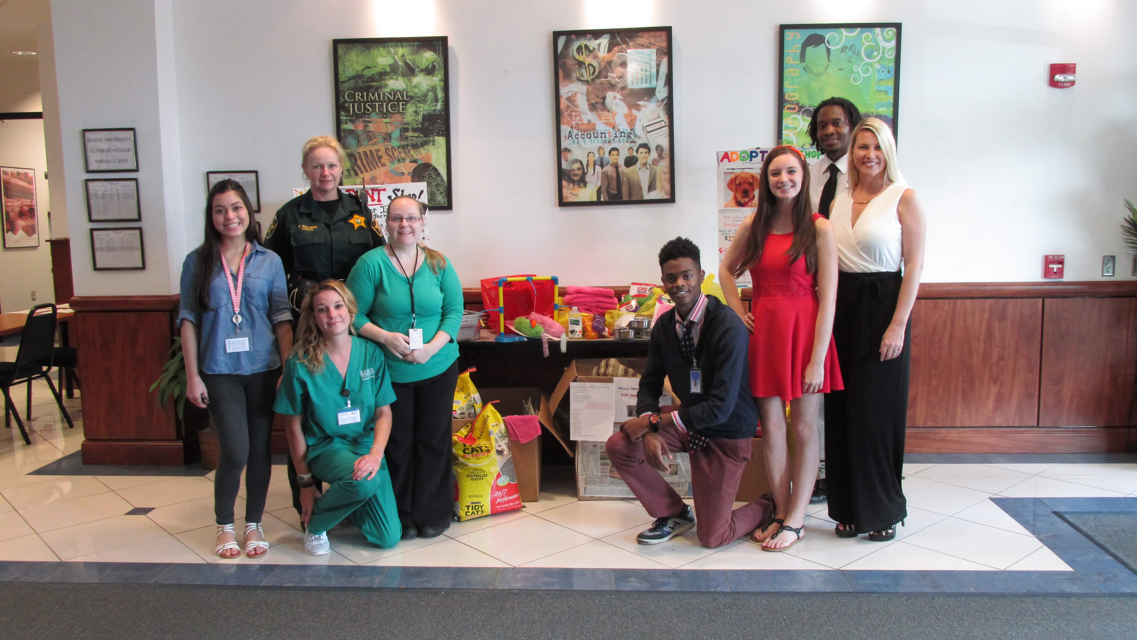 The Lakeland Campus Donates Items to the Polk County Sheriff’s Office Animal Shelter