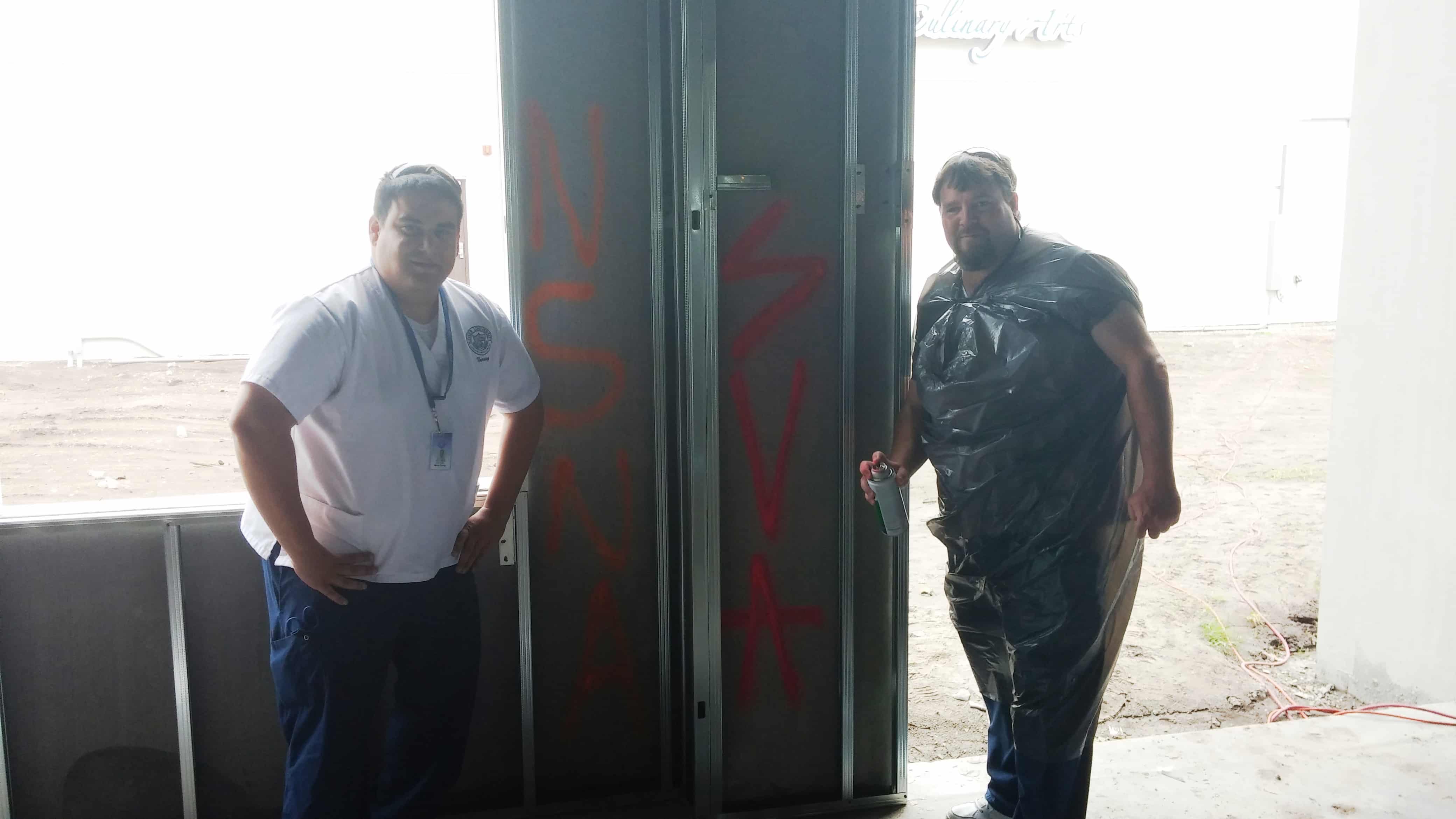 Students at the Melbourne Campus Paint the Walls of the New Building