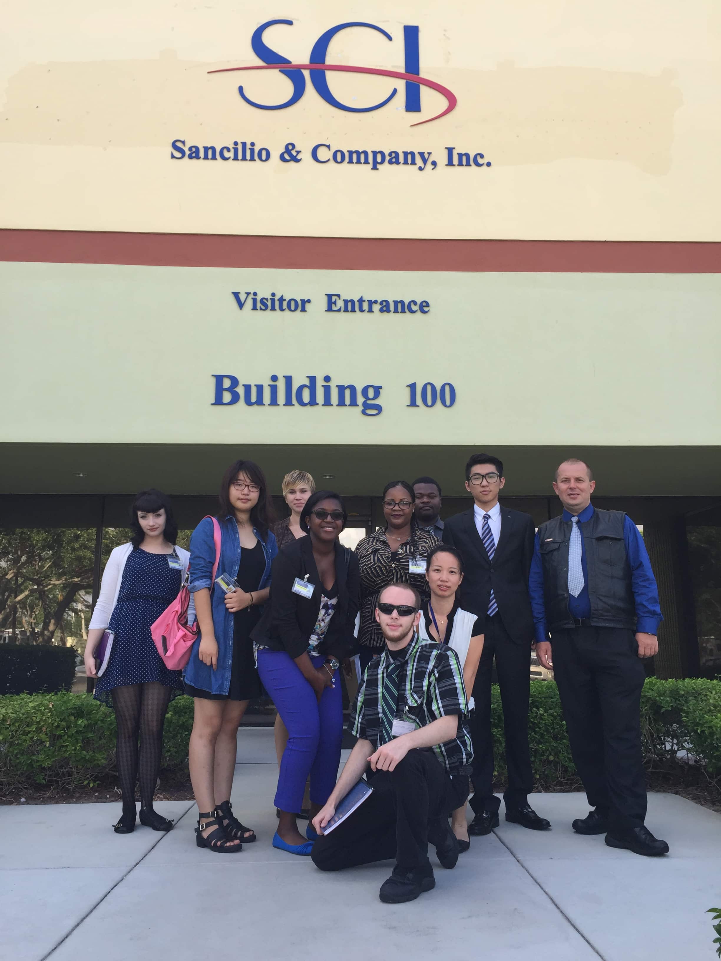 Students from the West Palm Beach Campus Tour Sancilo & Company, Inc.