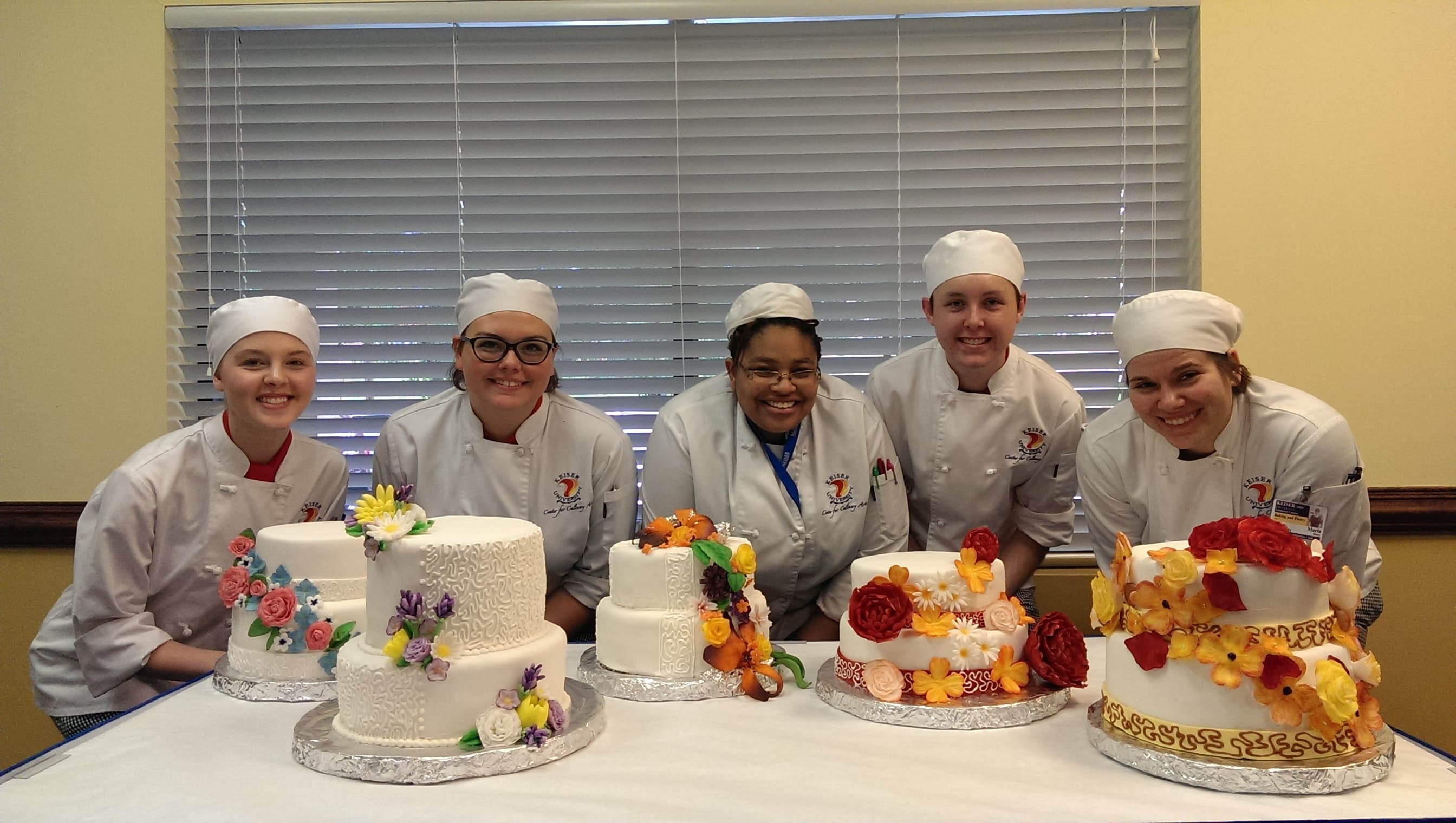 Tallahassee Culinary Arts Students Work on Wedding Cakes - Keiser