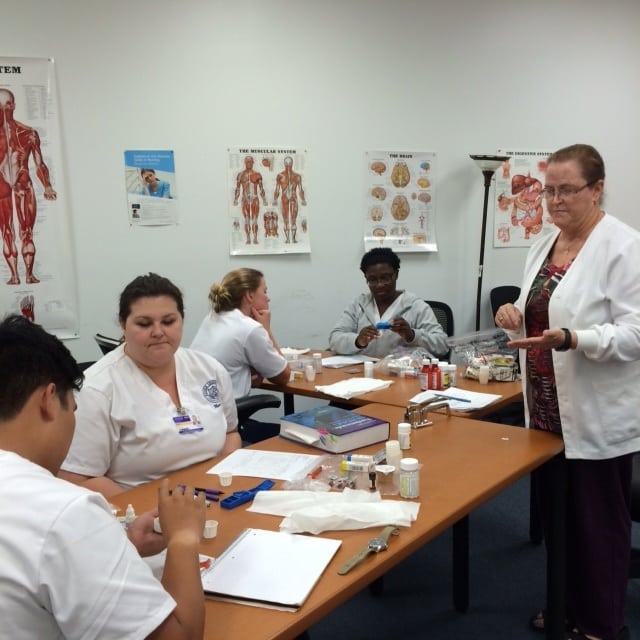 Melbourne Nursing Students Practice Skills in the Medication Lab
