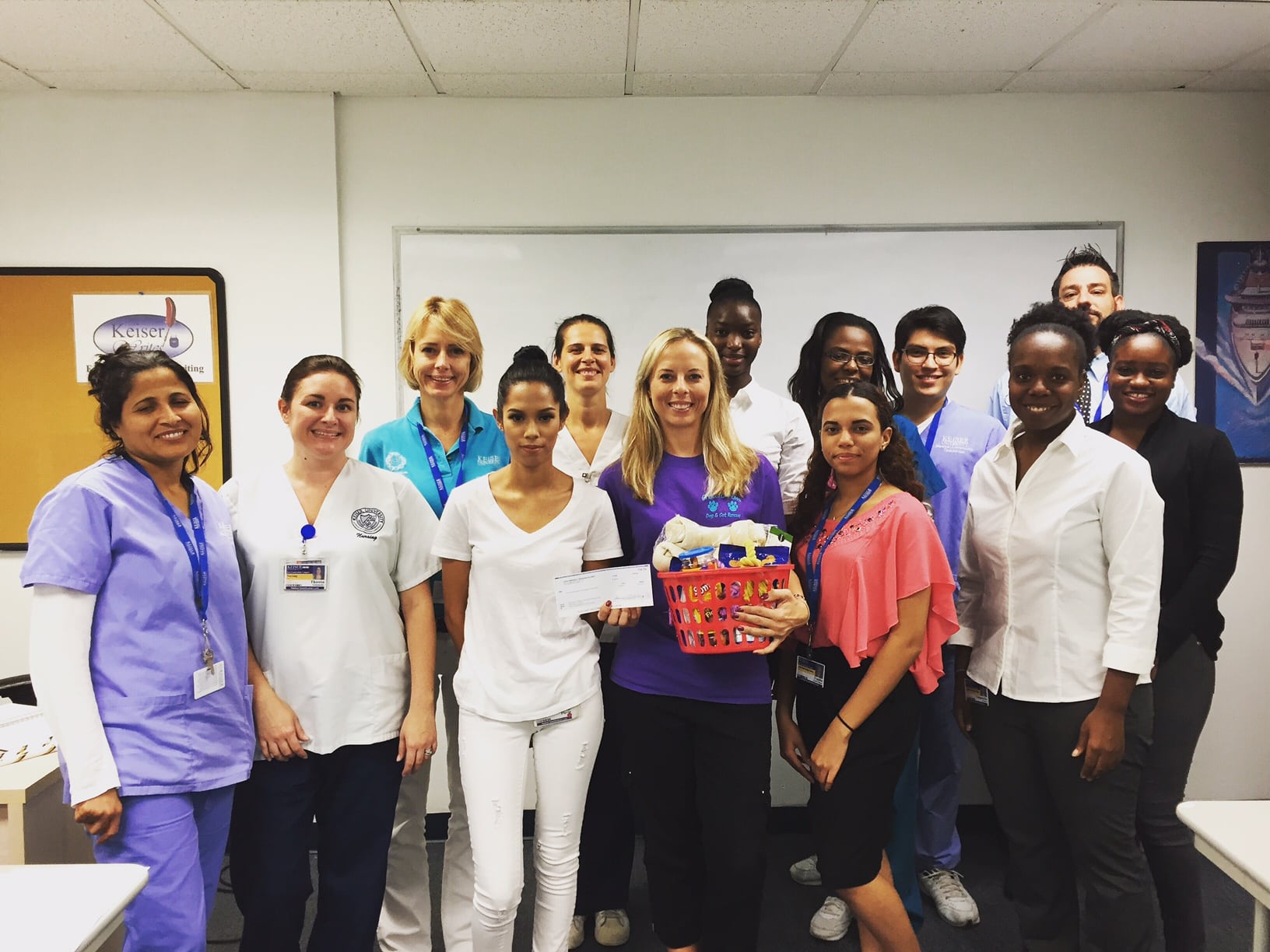 PTK Members at the Ft. Lauderdale Campus Make a Donation to Grateful Paws Cat & Dog Rescue