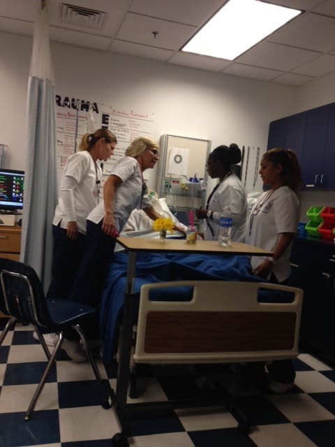 Melbourne Nursing Students Spend Time in the Simulation Lab
