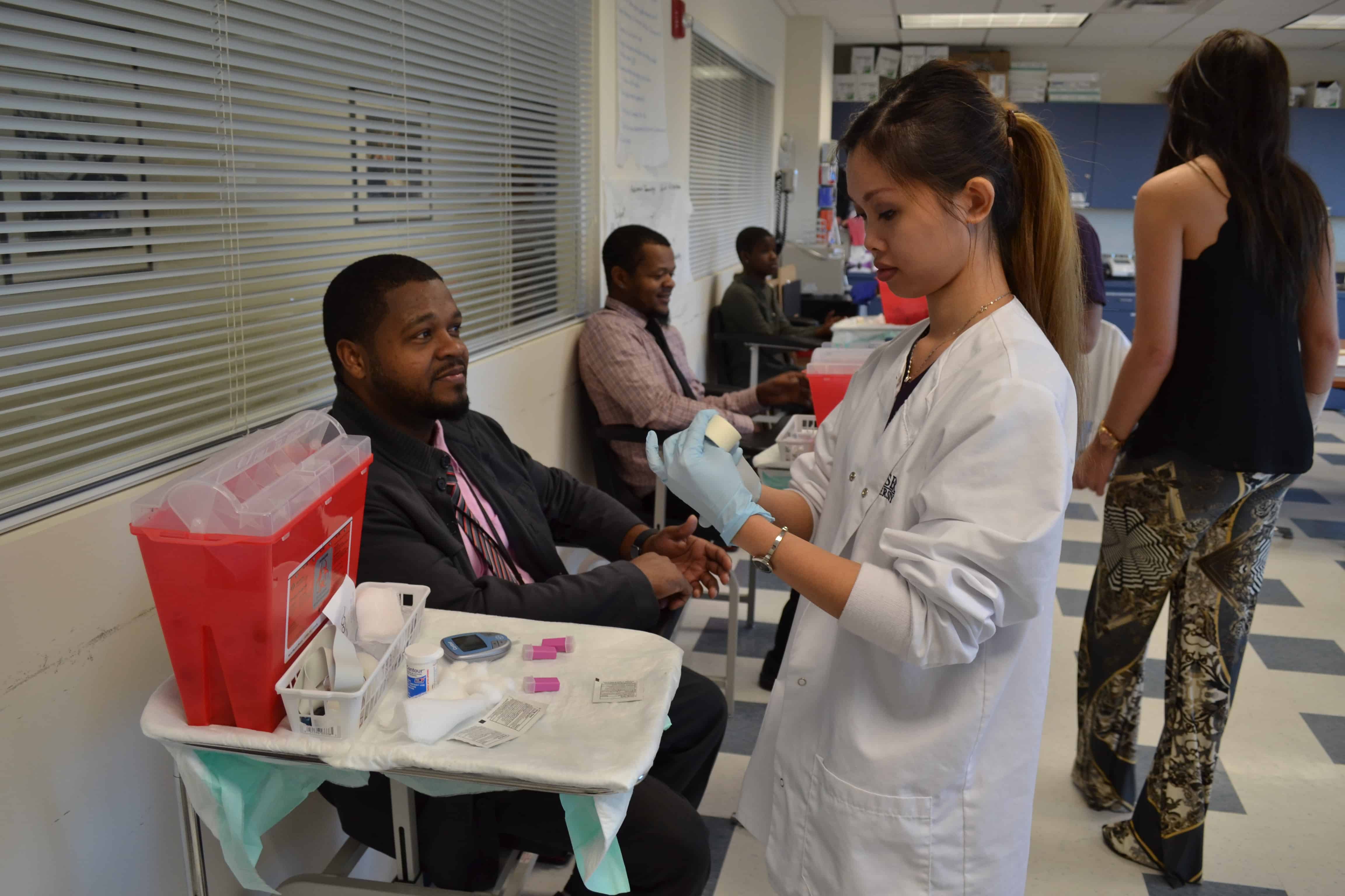 Medical Assisting Students in Jacksonville Perform Blood Glucose Tests