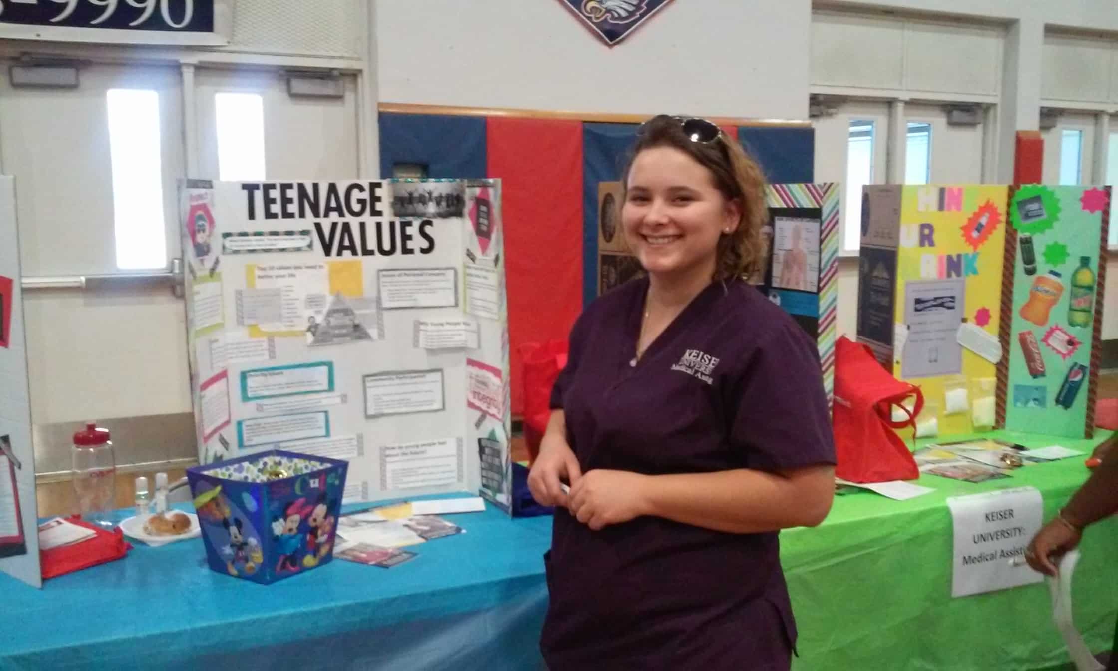 Port St. Lucie Students Participate in a Health Fair at a Local High School