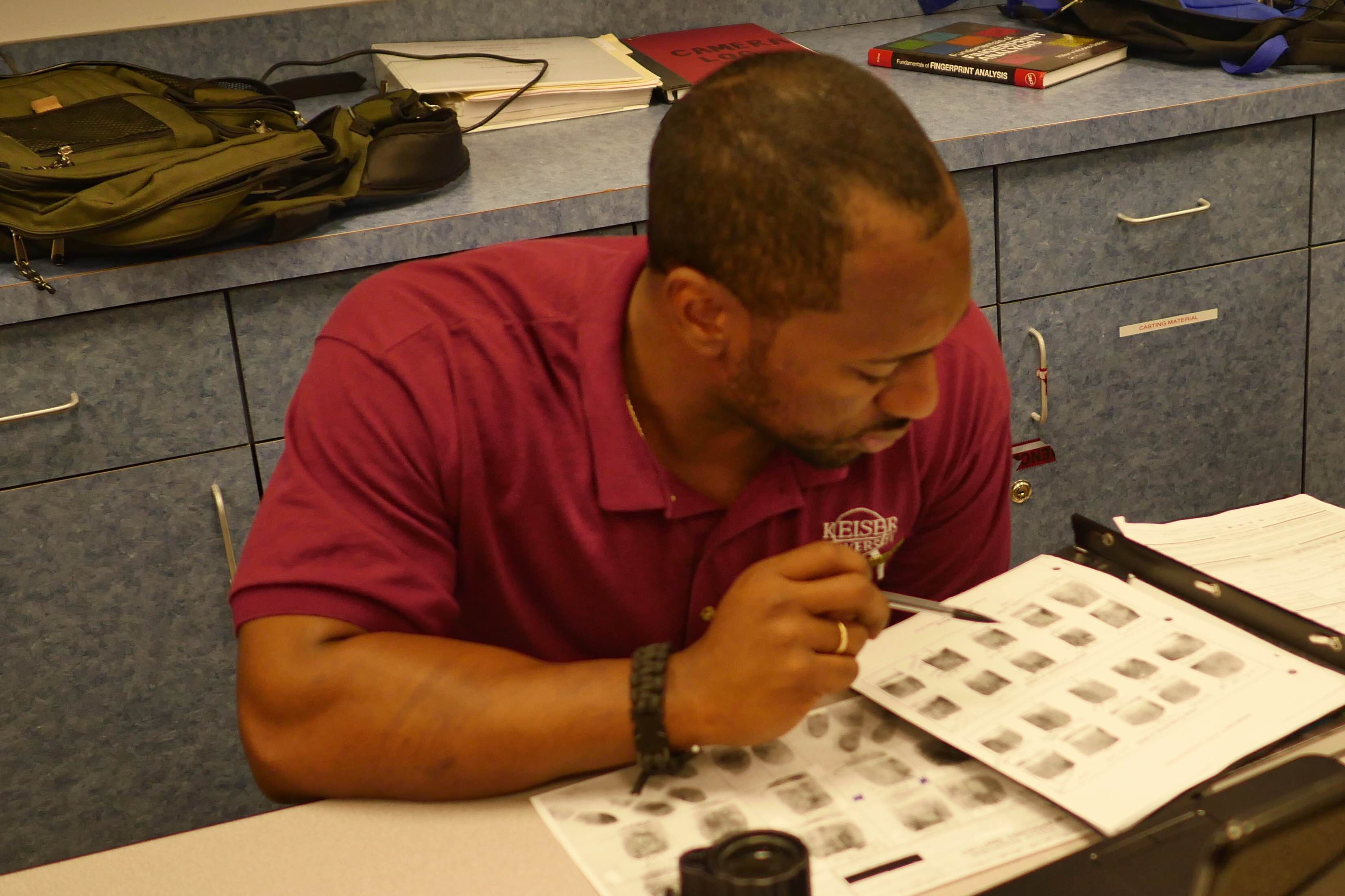 Lakeland Forensic Students Practice Their Fingerprint Classification Skills