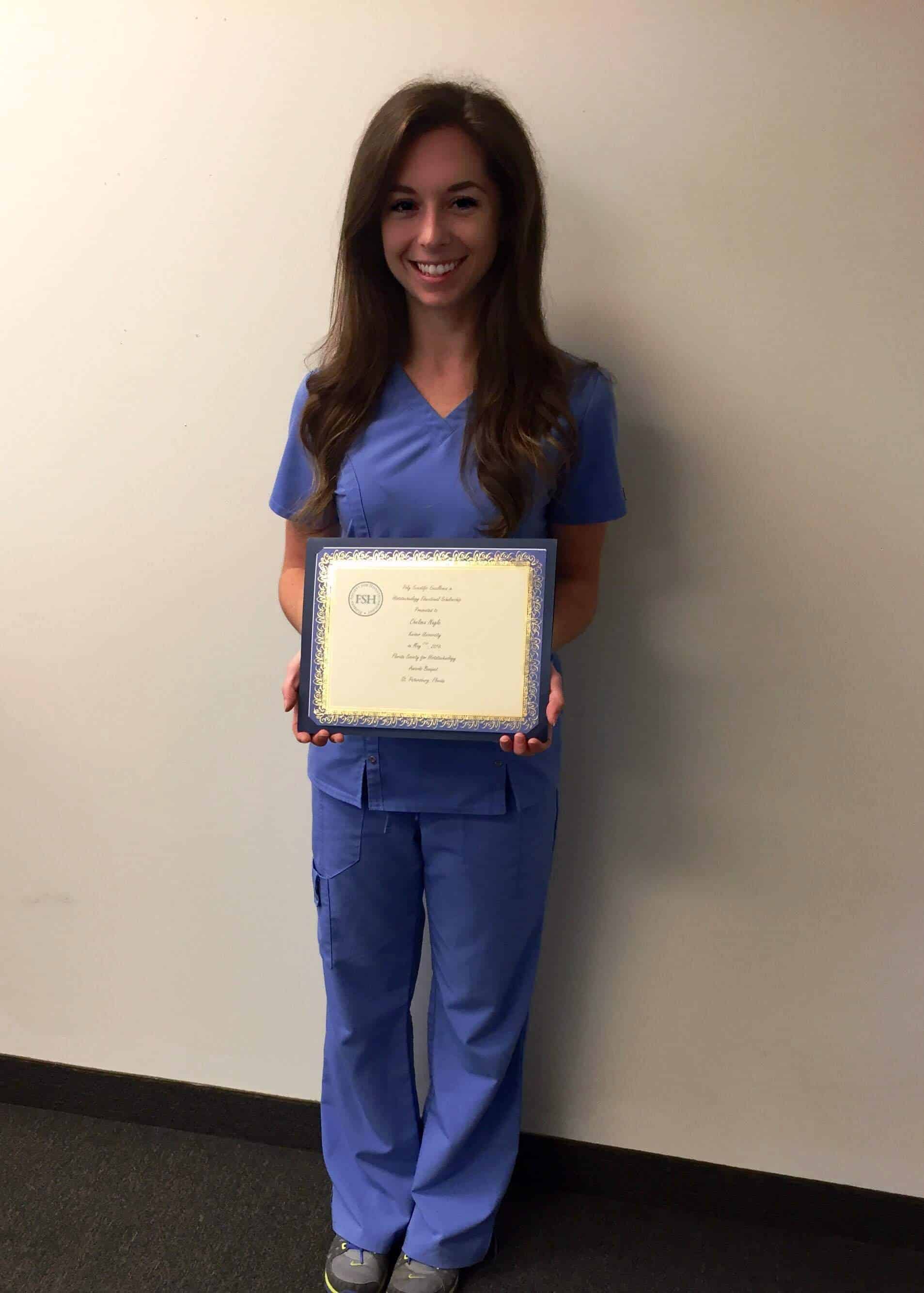 STUDENT SPOTLIGHT:  Chelsea Nagle, Histotechnology student @ KU Orlando