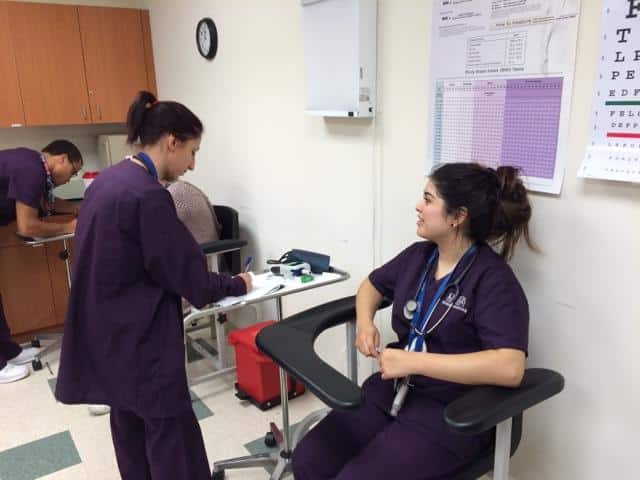 Medical Assisting Students Practice Patient Scenarios