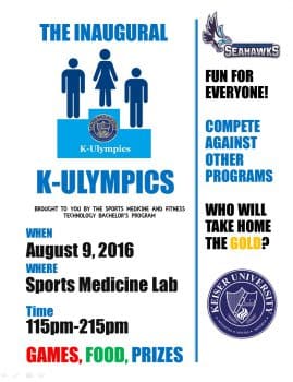 K-Ulympics Flyer Image Aug. 2016