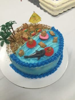 spirit day cake Sept. 2016 Beachin'it