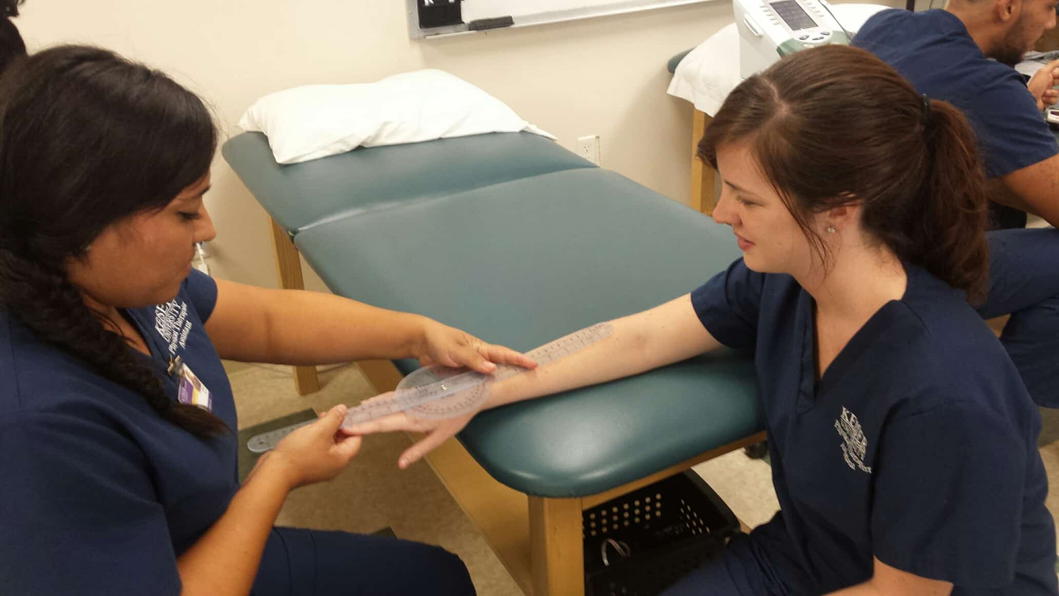 Physical Therapist Assistant Students Practice Skills in the Lab