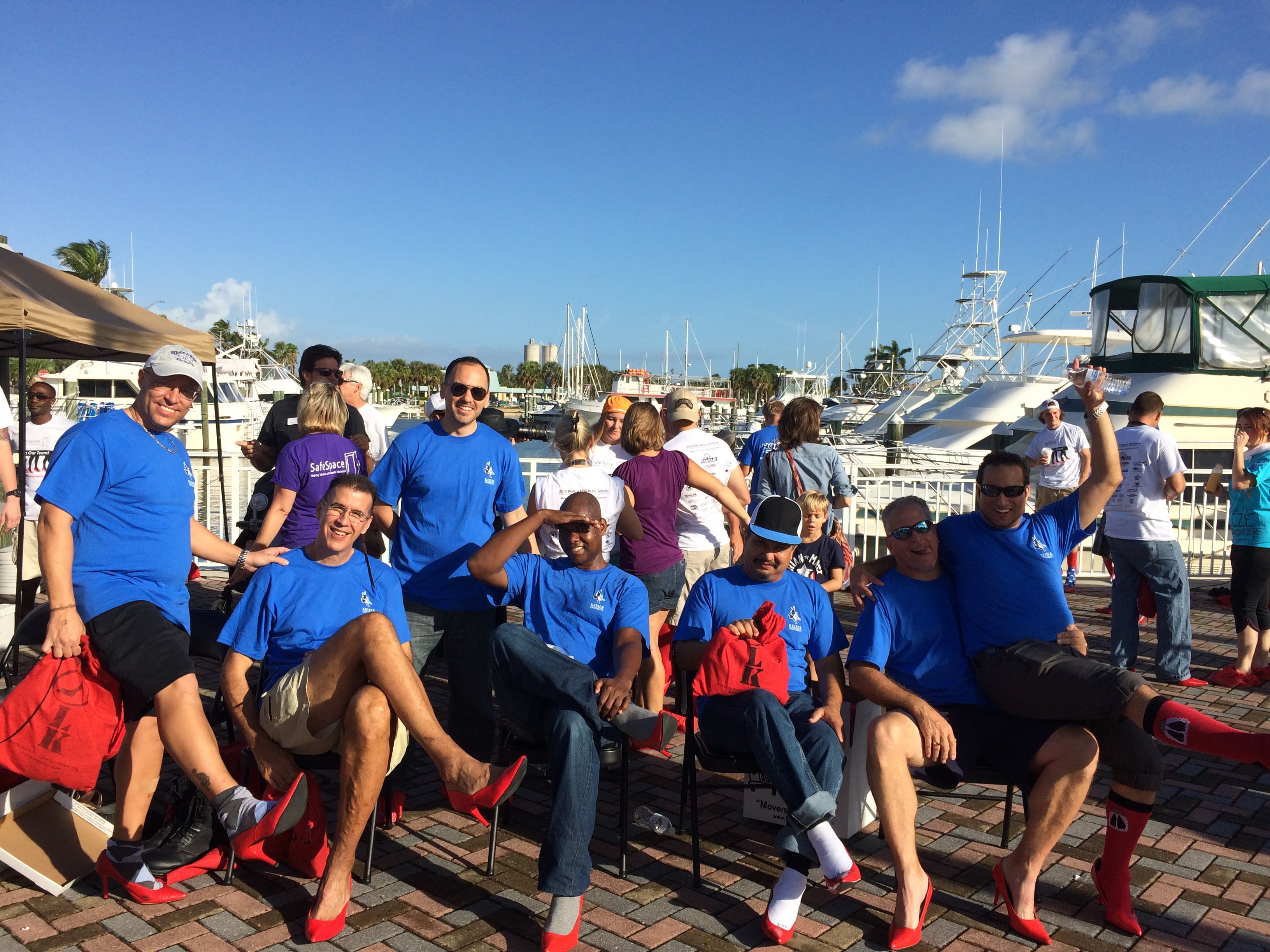 A Team from the Port St. Lucie Campus Participated in “Walk a Mile in her Shoes”