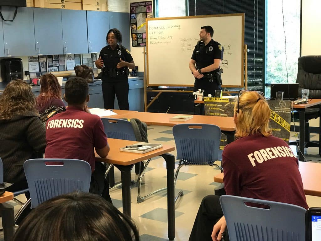 Forensic & CST Students Get a Visit from the Jacksonville Sheriff's