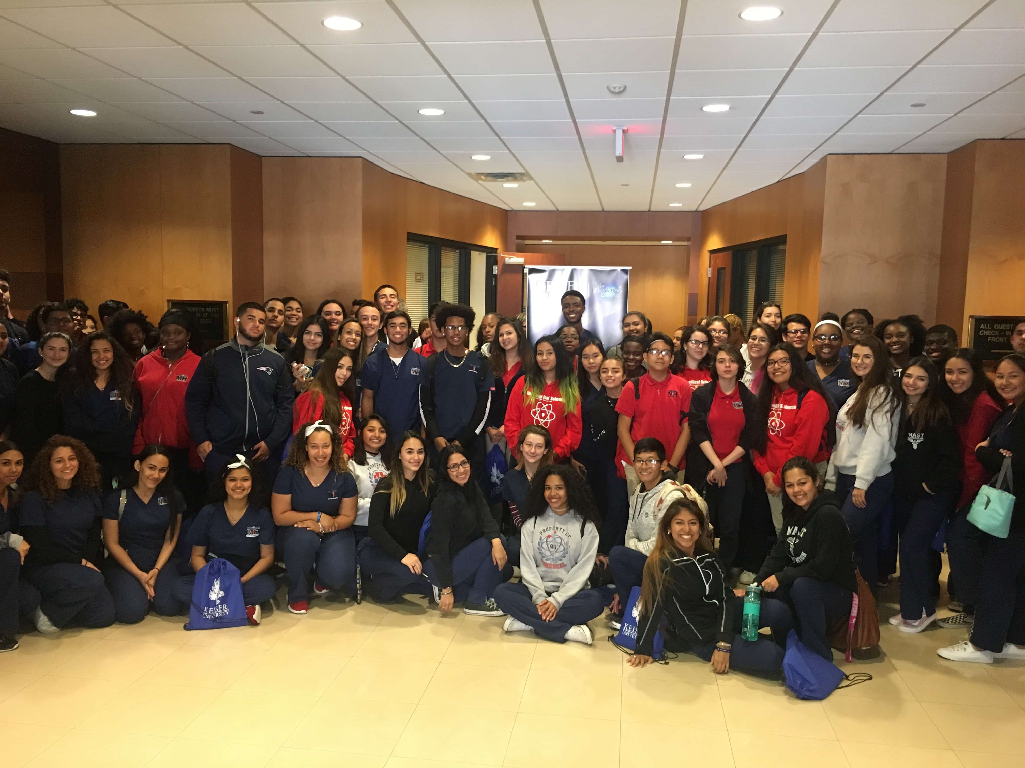High School Students Attend a Panel Discussion at Miami Campus on Careers in Biomedicine