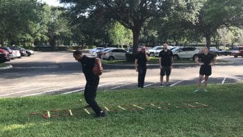 Smft Agility Drills May 2017 2 - Sarasota Smft Students Practice Agility Drills - Academics