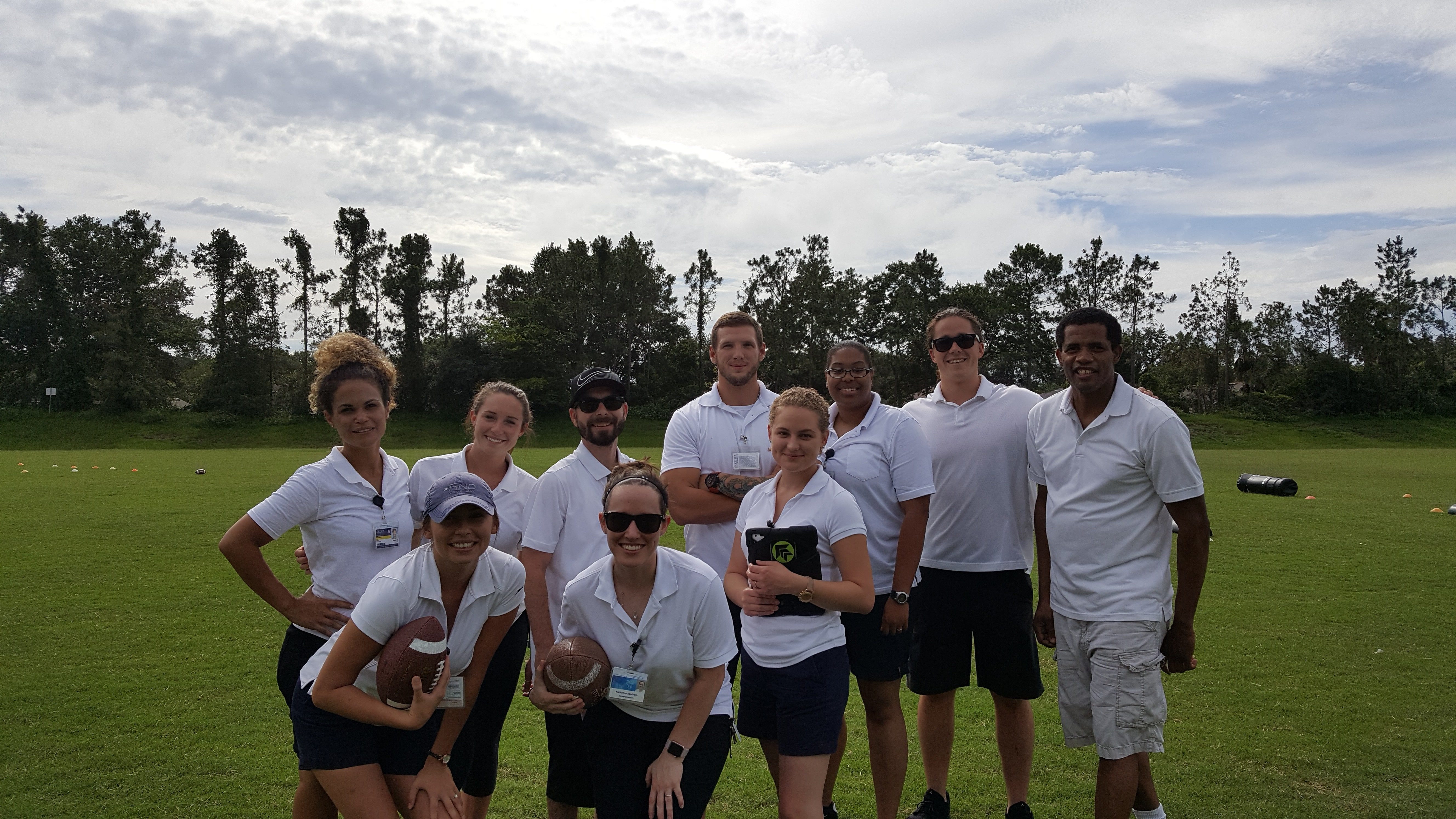 Nursing Students Volunteer at the Donovin Darius Football Camp