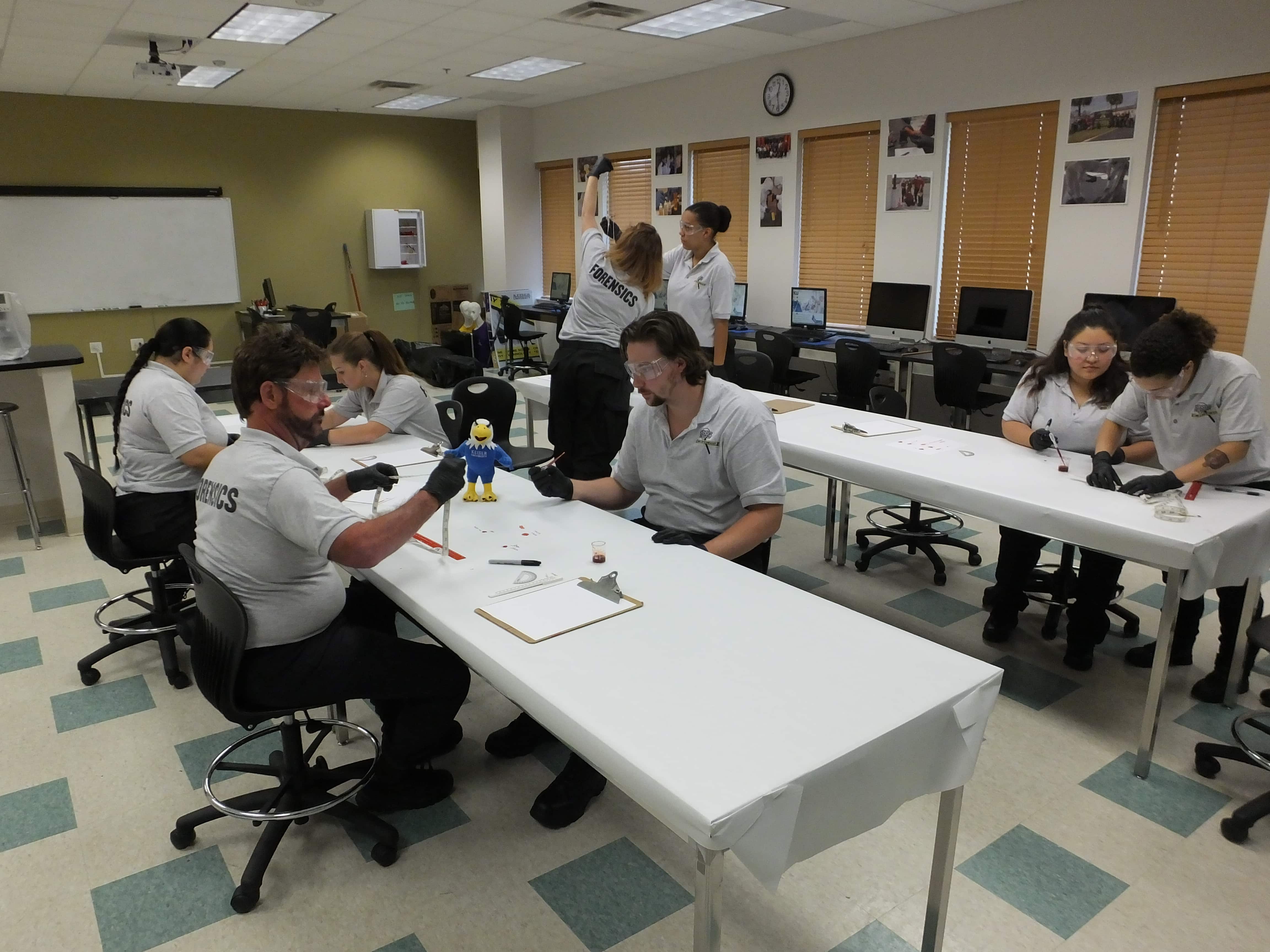 Tampa CST Students Learn Bloodstain Pattern Analysis