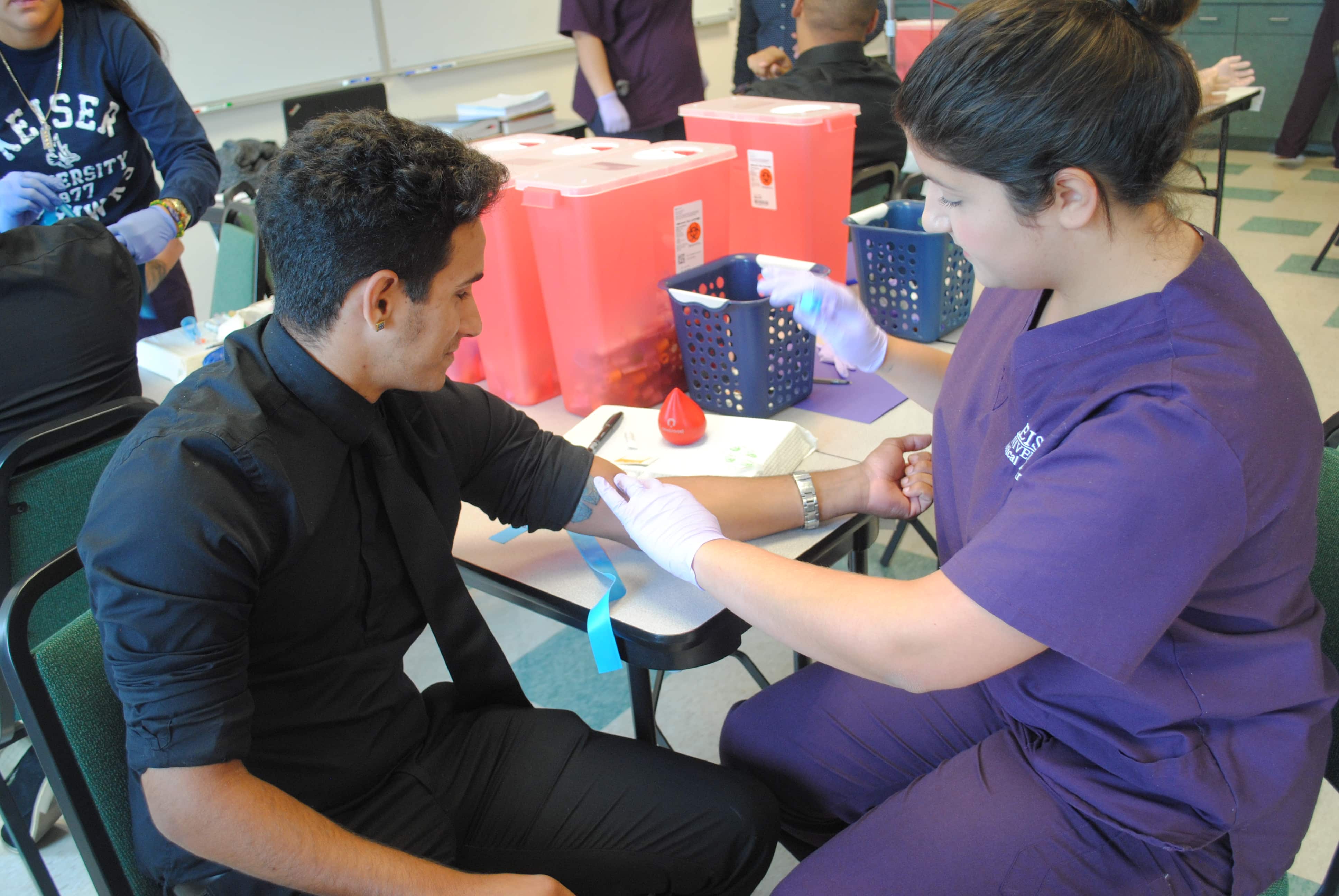 Miami Medical Assisting Students Practice Phlebotomy