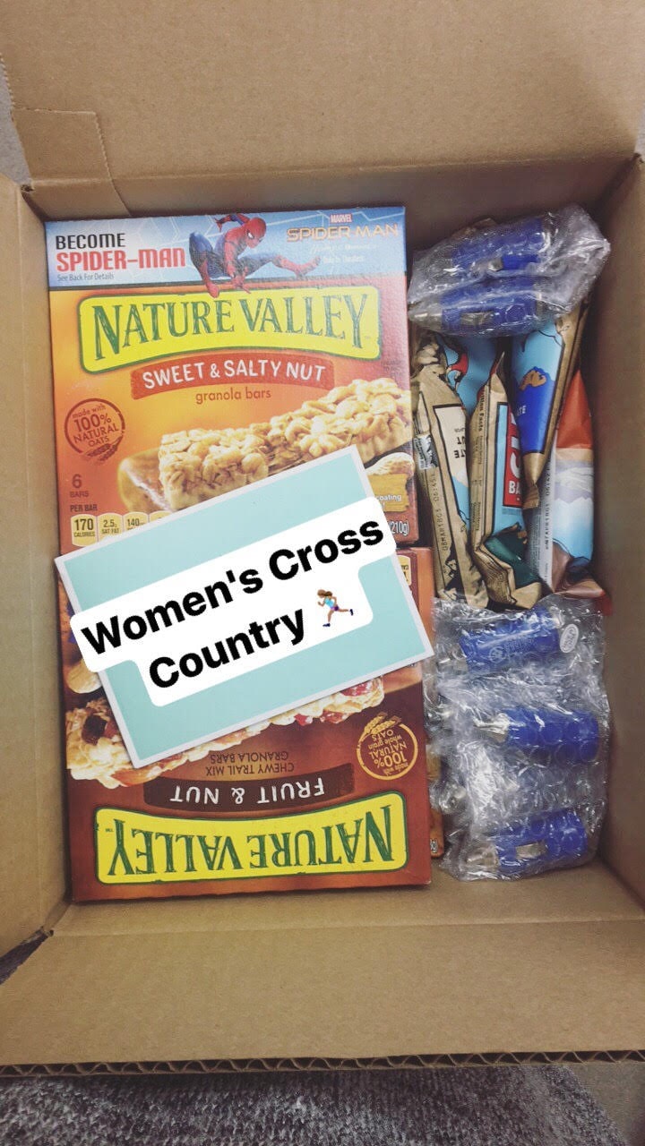 Tampa Sends Women’s Cross Country Team a Care Package