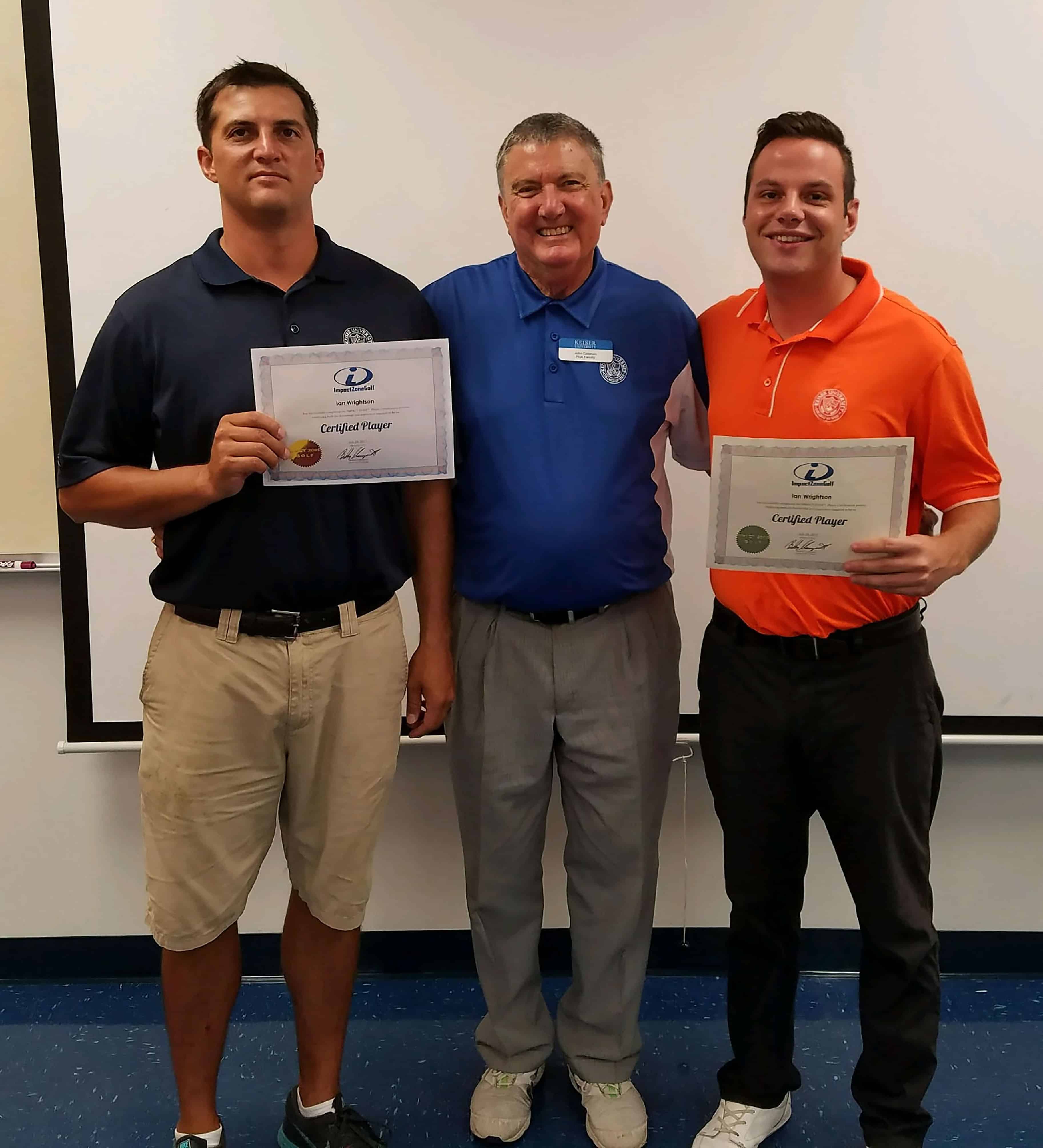 College of Golf Students Earn Impact Zone Player Certification