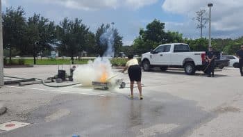 Skylar Fire 3 - Skylar Assists...causes?...fire Extinguisher Training At Fort Myers� - Seahawk Nation