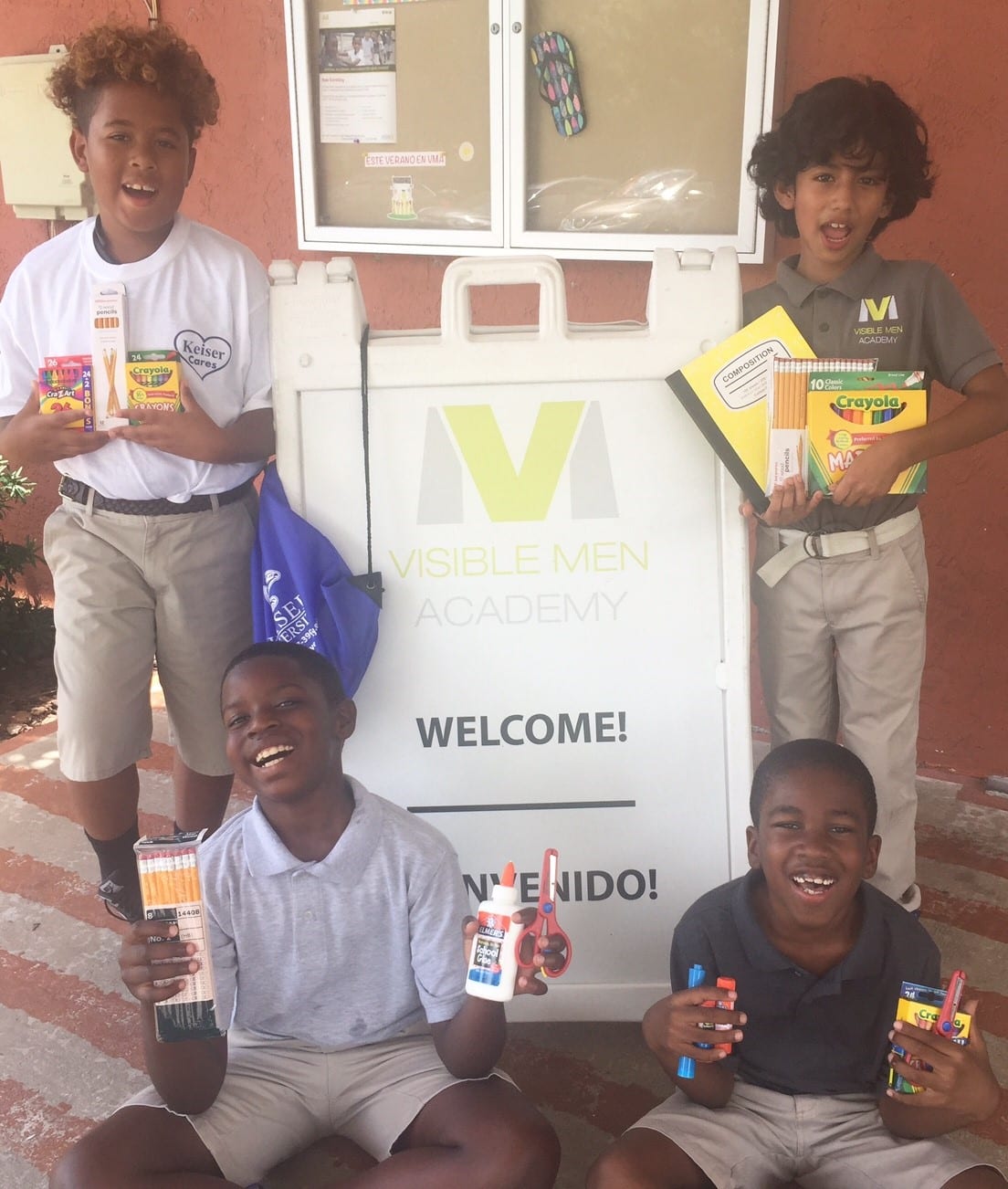 The Sarasota Campus Donates School Supplies to Visible Men Academy