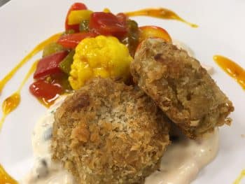 Ku Mlb Bacon Shrimp And Crab Cakes 1 - Melbourne's Center For Culinary Arts Makes Hors D'oeurves - Academics