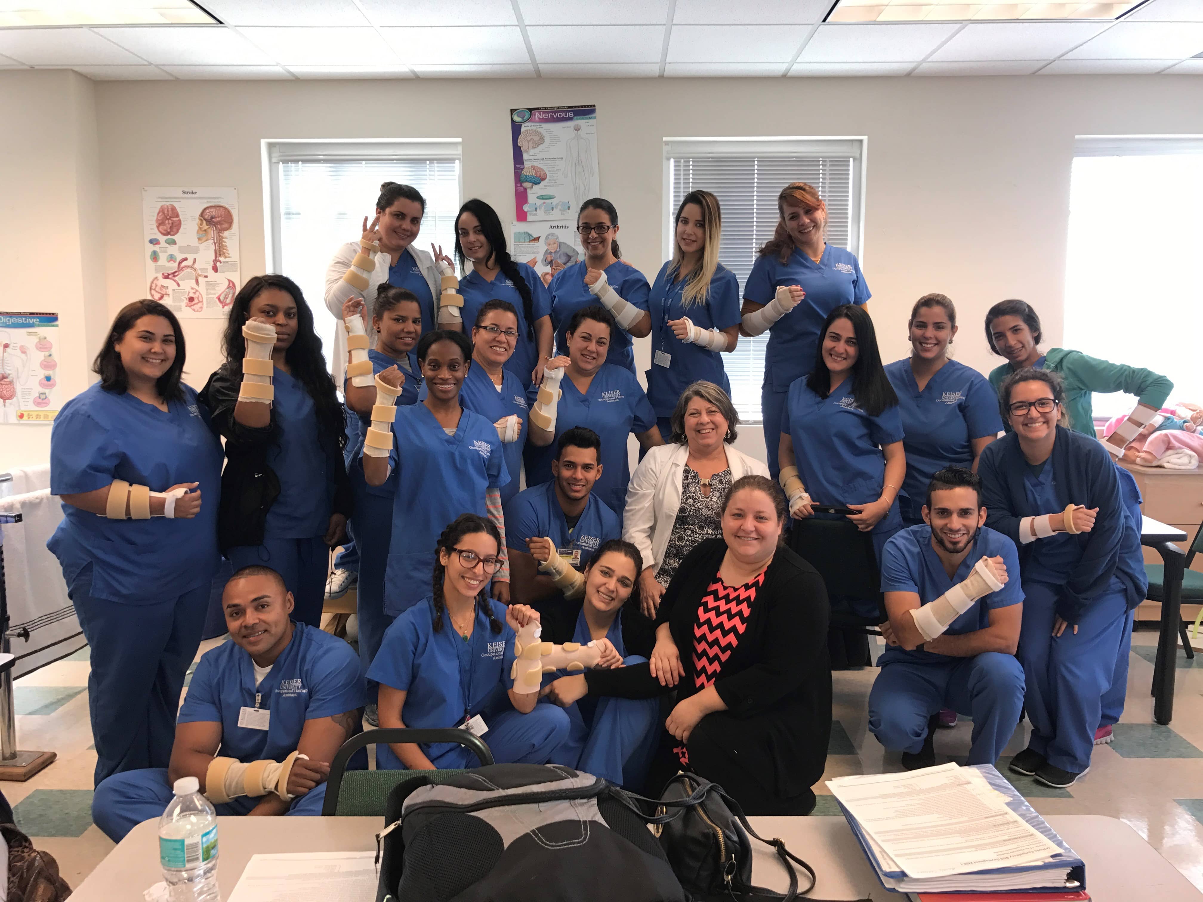 OTA Students in Miami Learn Splinting Techniques