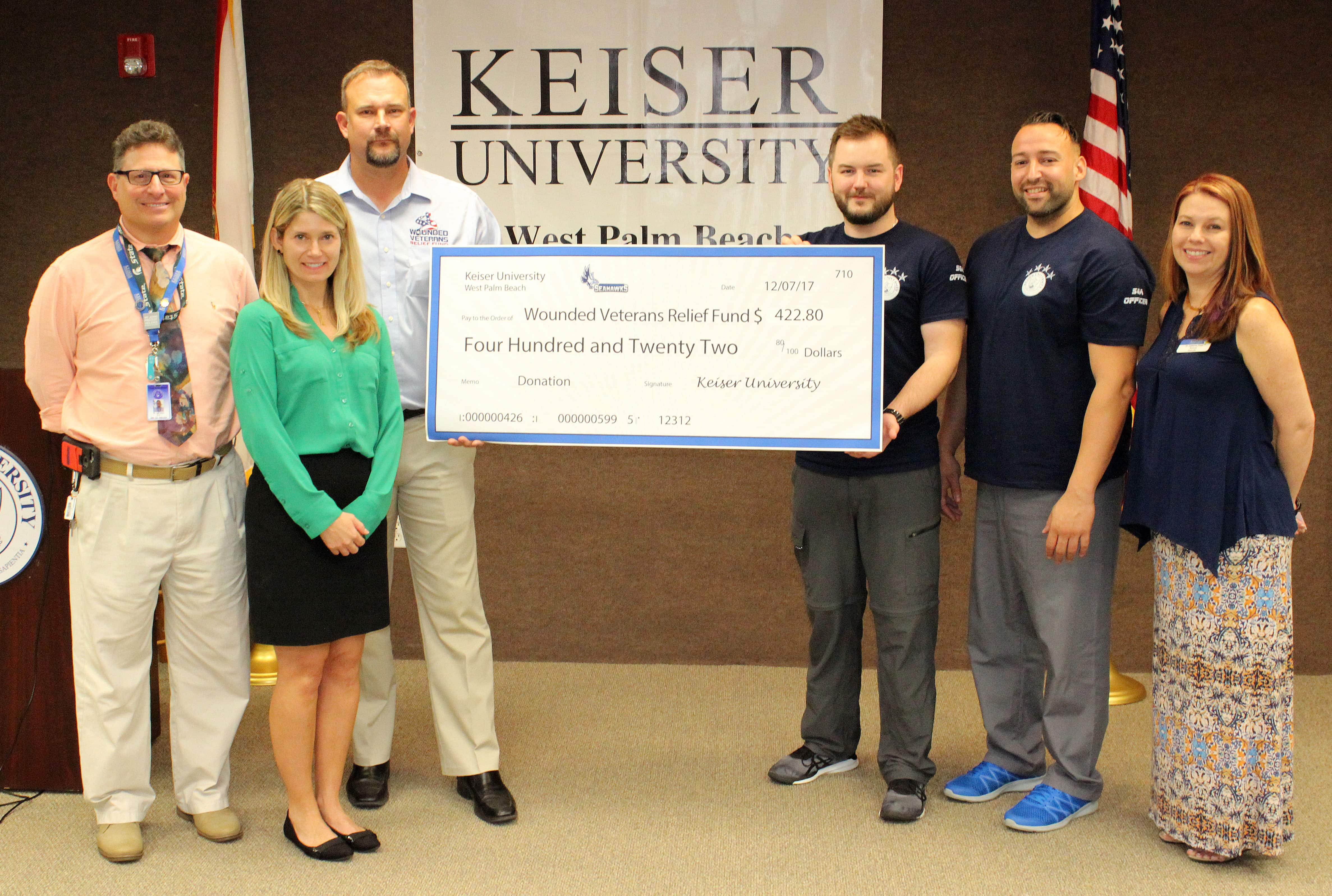 West Palm Beach SGA Makes Donation to Wounded Veterans Relief Fund