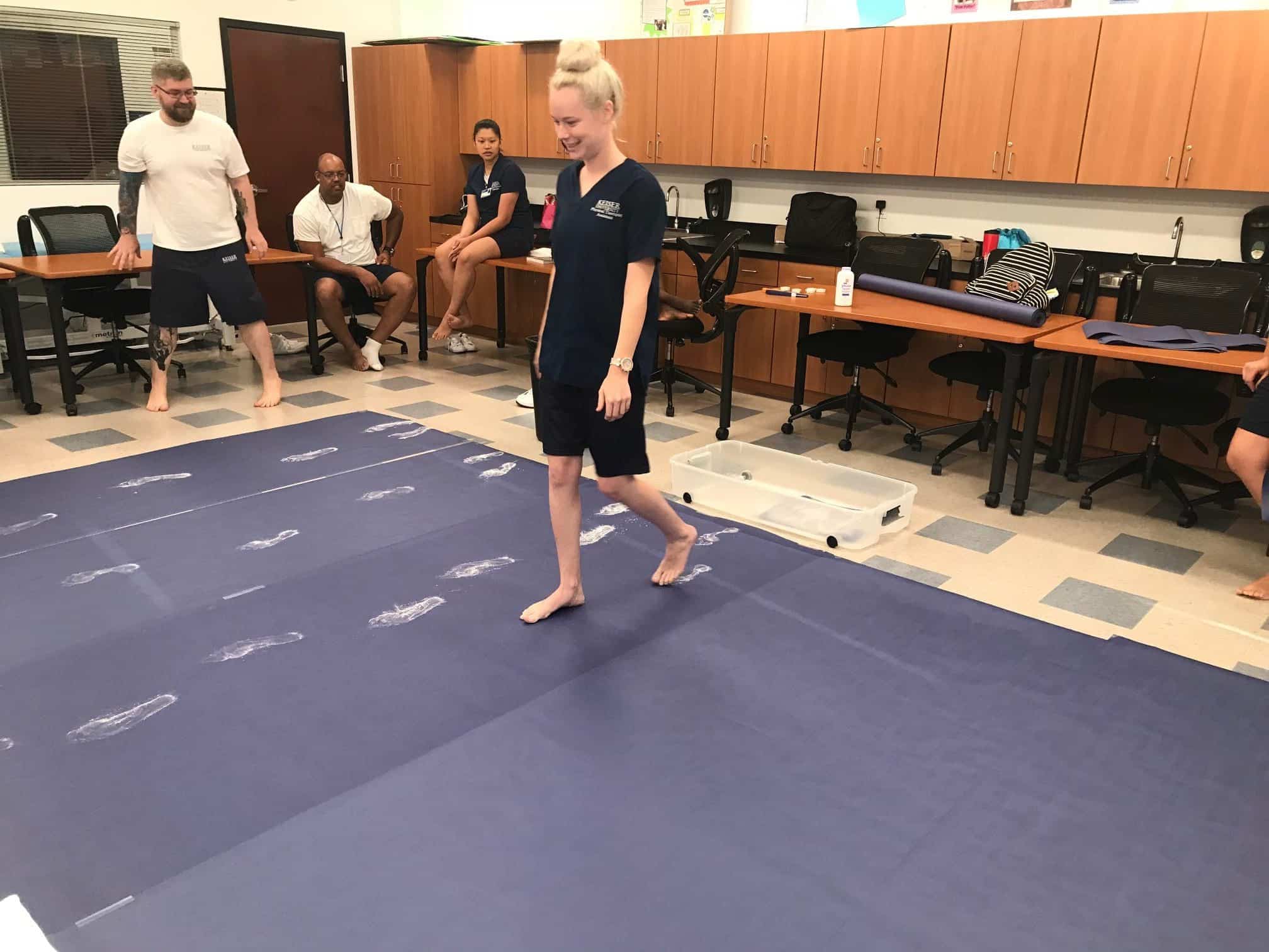 Physical Therapist Assistant students at the Melbourne campus enjoyed the gait analysis lab.