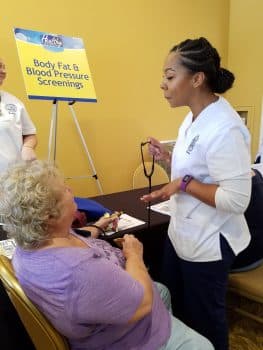 Tampa Nursing Students Help Out at Health Fair