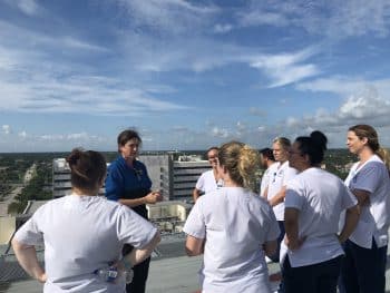 Melbourne Trama Flight Tour A 7 18 - Melbourne Campus Nursing Students Enjoy Tour Of First Flight Helipad - Academics