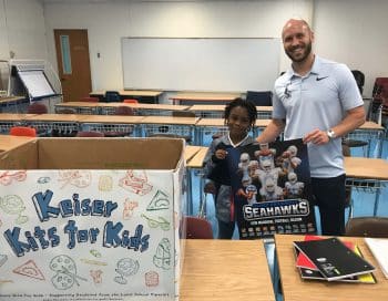 Img 2605 - Flagship Campus' Keiser Kits For Kids Benefits Local Elementary School - Seahawk Nation