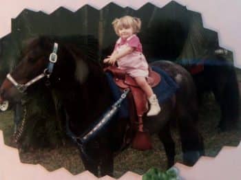 Amandalynn Mayo Two Years Old With Horse - Ku Equine Student And Professor Are Featured On Cbs12 - Academics