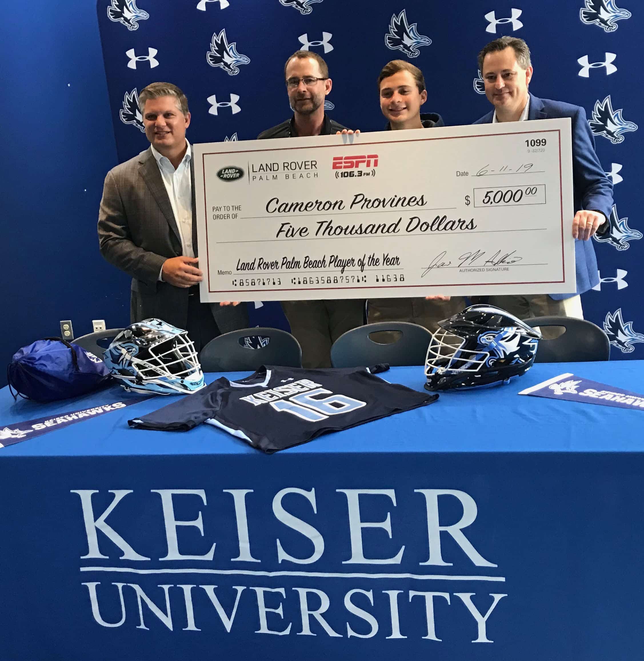 Treasure Coast Athlete Receives Surprise Land Rover Scholarship at Keiser University