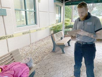 Sarasota Forensic Science Lesson A 9 20 - Keiser University Sarasota Campus Students Process Mock Crime Scene - Academics