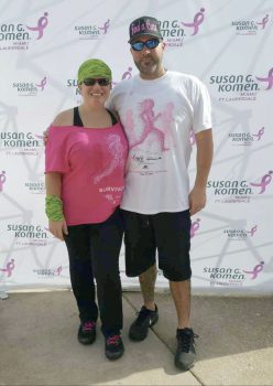 Miami Breast Cancer Survivor Amie Brown And Her Husband Jonathan B 10 20 - Keiser University Breast Cancer Survivor Embraces The �pink Sisterhood’ While Stressing The Importance Of Early Detection - Featured Articles