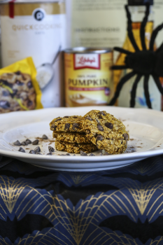Four Halloween inspired oatmeal cookies