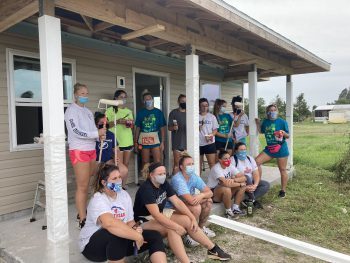 Flagship Softball Team Volunteers For Habitat For Humanity Of Charlotte County - Seahawk Softball Team Members Roll-up Sleeves For Volunteer Construction Effort - Keiser University Flagship