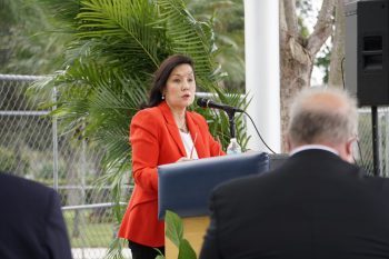 Residence Hll Ribbon Cutting Ceremony Mrs Belinda Keiser Welcomes Guests 11 4 20 - Keiser University’s Residence Hall Ribbon Cutting Ceremony Unveils Plan For $100 Million Campus Expansion - Community News