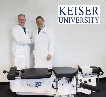 Keiser University S College Of Chiropractic Medicine Is Presented 100 000 Donation For Spinal Research By Dr James Cox - News / Events