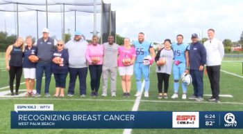 Keiser University Football Players Honor Loved Ones On The Field - Breast Cancer Awareness: Seahawk Football Team Members Honor Loved Ones On The Field - Featured Articles Keiser University Football Players Honor Loved Ones on the Field