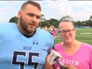 Keiser University Football Players Honor Loved Ones On The Field - Breast Cancer Awareness: Seahawk Football Team Members Honor Loved Ones On The Field - Featured Articles Keiser University Football Players Honor Loved Ones on the Field